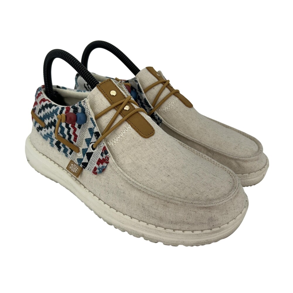 Hey Dude Shoes Womens Size 7 Ellie Festival Joshua Tree Canvas Slip On Comfort